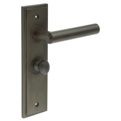 Burlington by Frelan Dark Bronze Fire Rated Bathroom Door Handles - Richmond - Inner 1 - 200 x 55mm