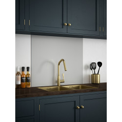Self Adhesive Glass Kitchen Splashback - 750 x 900mm - Platinum