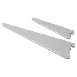 Rothley Twin Slot Shelf Bracket - 470mm Length - Matt White