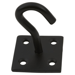 Hook on Plate - 8mm Link - Black