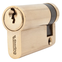 Touchpoint 5 Pin 51mm Euro Single Cylinder - 40 + 11mm - Polished Brass - Keyed to Differ