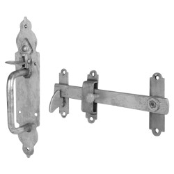 GateMate Heavy Duty Gothic Suffolk Gate Thumb Latch - 255 x 50mm - Galvanised