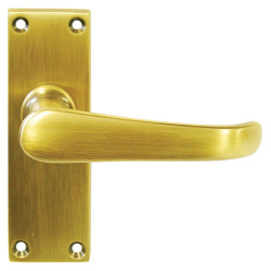 Heritage Brass by M Marcus Antique Brass Latch Door - Short Plate - Windsor Range - 120 x 40mm
