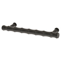 Alexander & Wilks Crispin Bamboo 15mm T-Bar Cabinet Pull Handle - 128mm Centres - Matt Black