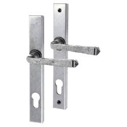 Olde Forge Avon Multipoint Slimline Lock Door Handle - Euro - 92mm c/c - Pewter