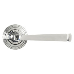 From The Anvil Polished Stainless Steel Door Handles on Round Beehive Rose - Avon Range