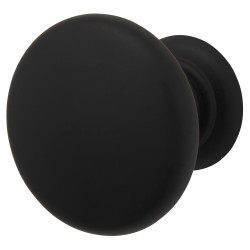 Crofts & Assinder Monmouth Round Cabinet Knob - 32mm Diameter - Matt Black