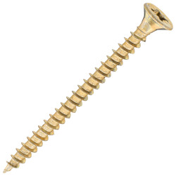 SiDAX General Purpose Pozi Countersunk Wood Screws - 4.0 x 50mm - Yellow Zinc - Pack of 200