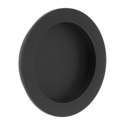 Burlington by Frelan Round Flush Pull Handle - 75mm Diameter - Black