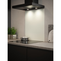 Self Adhesive Glass Kitchen Splashback - 750 x 600mm - Matt White