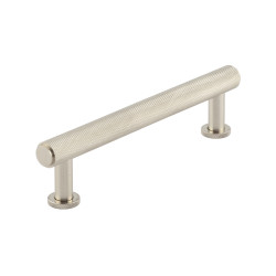 Burlington by Frelan Piccadilly 15mm Knurled T-Bar Cabinet Pull Handle - 128mm c/c - Satin Nickel
