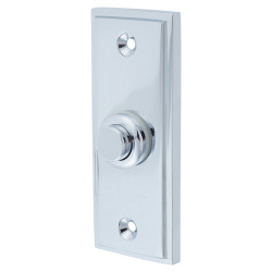 Heritage Brass by M Marcus Stepped Bell Push - 83 x 33mm - Polished Chrome
