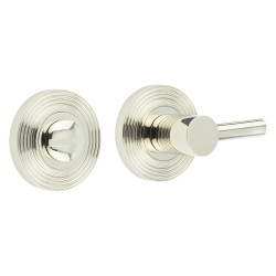 Burlington by Frelan Easy Turn & Release with Reeded Rose - 50mm Diameter - Polished Nickel