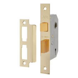 Yale 2 Lever Interior Door Sashlock - 67mm Case - 45mm Backset - Polished Brass