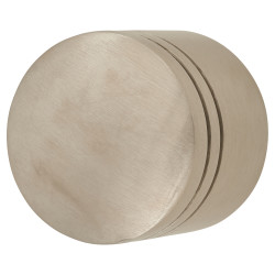 Altro Turned Lined Round Cabinet Knob - 30mm Diameter - Satin Stainless Steel