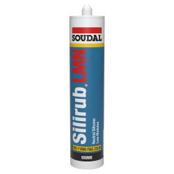 Soudal Silirub LMN Neutral Silicone Sealant - 300ml - Brilliant White