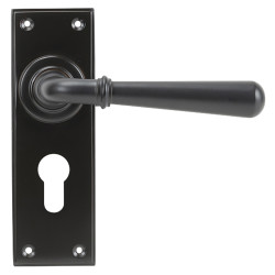 From The Anvil Aged Bronze Euro Lock Door Handles - Newbury Range - 152 x 50mm