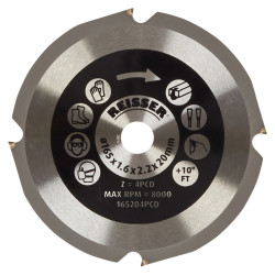Reisser PCD Circular Saw Blade - 165 x 20mm - 4T - Fibre Cement