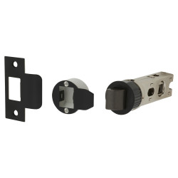 Altro Quick Latch Passage Tubular Latch - 71mm Case - 57mm Backset - Round - Matt Black
