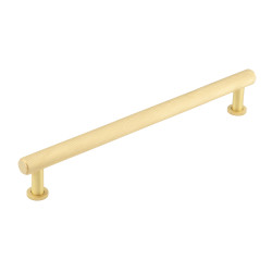 Burlington by Frelan Piccadilly 15mm Knurled T-Bar Cabinet Pull Handle - 224mm c/c - Satin Brass