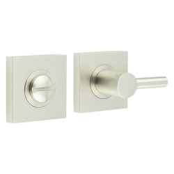 Burlington by Frelan Easy Turn & Release with Square Plain Rose - 50 x 50mm - Satin Nickel