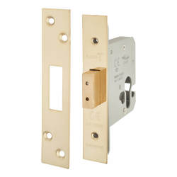 Altro Architectural Euro Profile Deadlock - 78mm Case - 57mm Backset - PVD Brass