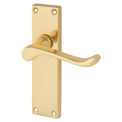 Touchpoint Polished Brass Victorian Scroll Latch Door Handles Pack