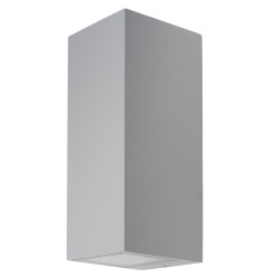 Altro Square Outdoor Up & Down Wall Light - IP44 - Silver