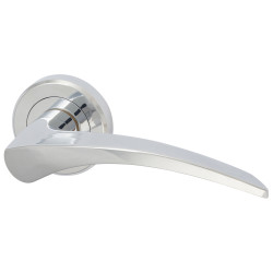 Serozzetta by Carlisle Brass Polished Chrome Door Handles on Round Rose - Olivier Range