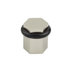 Burlington by Frelan Hexagonal Floor Door Stop - 40 x 38mm - Satin Nickel