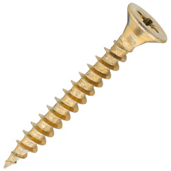 SiDAX General Purpose Pozi Countersunk Wood Screws - 5.0 x 40mm - Yellow Zinc - Pack of 200