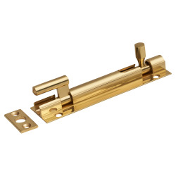 Altro Necked Barrel Bolt - 100 x 25mm - Polished Brass