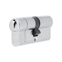 Eurospec 1 Star 6 Pin 80mm Euro Double Cylinder - 40 + 40mm - Satin Chrome - Keyed to Differ