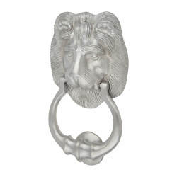 Heritage Brass by M Marcus Lion Door Knocker - 177 x 107mm - Satin Chrome