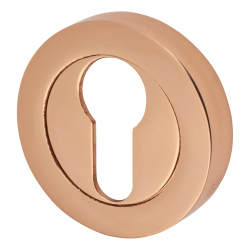 Hampstead Escutcheon - 50mm Diameter - Euro - Polished Copper