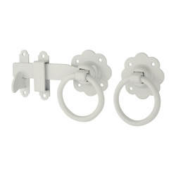 Ring Gate Latch - 152mm Throw - White