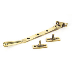 From The Anvil Newbury Casement Window Stay - 8"/200mm Length - Aged Brass
