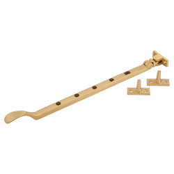 Carlisle Brass Victorian Casement Window Stay - 12"/300mm Length - Satin Brass