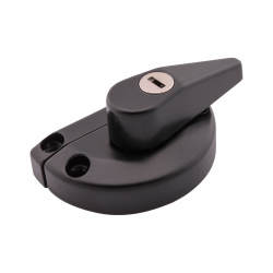Altro uPVC/Timber 10mm Narrow Back Keep Locking Fitch Sash Window Fastener - 65 x 10mm - Black