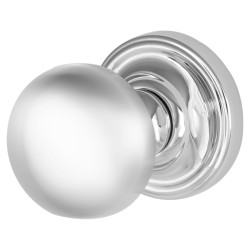 Heritage Brass by M Marcus Polished Chrome Mortice Door Knob - 62mm Rose Diameter - Hampstead Range