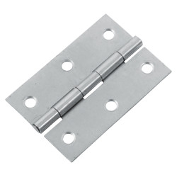 Steel Butt Door Hinge - 63 x 42mm - Zinc Plated - Pair