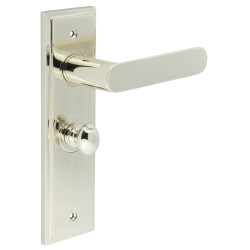 Burlington by Frelan Polished Nickel Fire Rated Bathroom Door Handles - Kensington - Inner 1 - 200 x 55mm