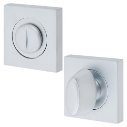 Serozzetta by Carlisle Brass Square Bathroom Turn & Release - 50mm Diameter - Satin Chrome