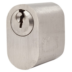 Securefast 6 Pin Scandinavian Oval Cylinder - Internal and External - Anti Drill - Polished Nickel