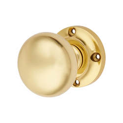 Heritage Brass by M Marcus Polished Brass Mortice Door Knob - 57mm Rose Diameter - Victoria Range
