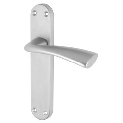 Altro Satin Chrome Latch Door Handles - Verona Range - 182 x 39mm