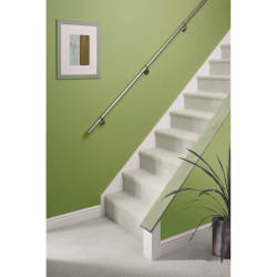 Rothley 40mm Complete Handrail Kit - 3600mm Length - 201 Brushed Stainless Steel