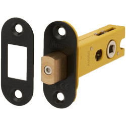 Altro 5mm Tubular Bathroom Deadbolt - 76mm Case - 57mm Backset - Radius - Matt Black