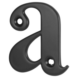 55mm Screw Fix Door Letter - a - Black