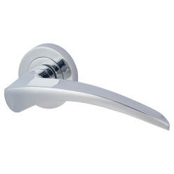 Touchpoint Polished Chrome Door Handles on Round Rose - Aston Range